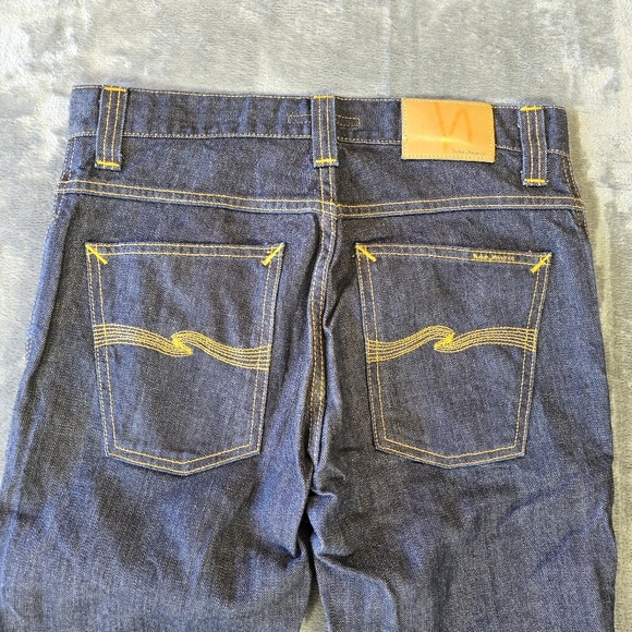 Nudie Denim Jeans Men's Size 32x34 Dark Wash Blue Italy - Picture 13 of 14